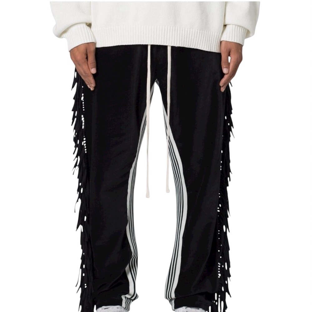 MNML Stylish Black Fringe Men's Pants Size Small
Brand New